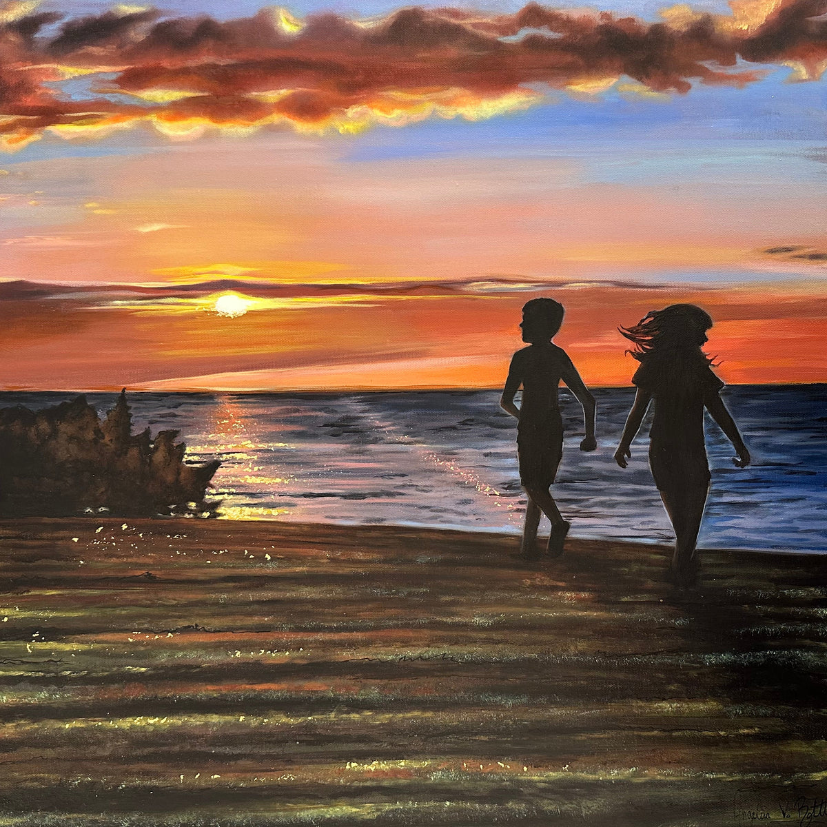 Magnetic Maui | 24x24 Oil on Canvas | Angel Rettler