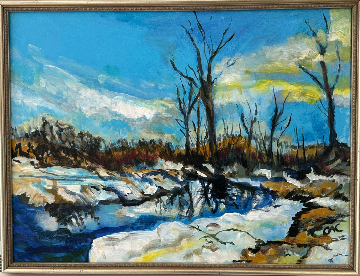 I Keep Coming Back to Starkweather Creek | Catherine Capellaro | Original acrylic on canvas | Framed