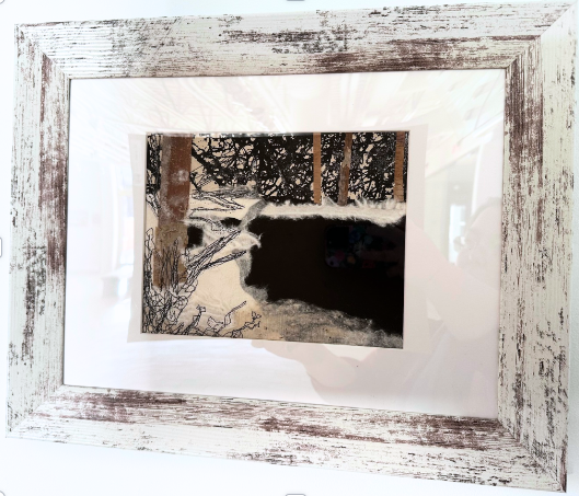 Winter on a Finnish Lake | Mel Kolstad | Mixed Media