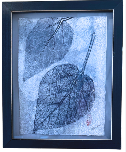 Winter Leaves| Roxine McQuitty | Framed Monoprint Collage